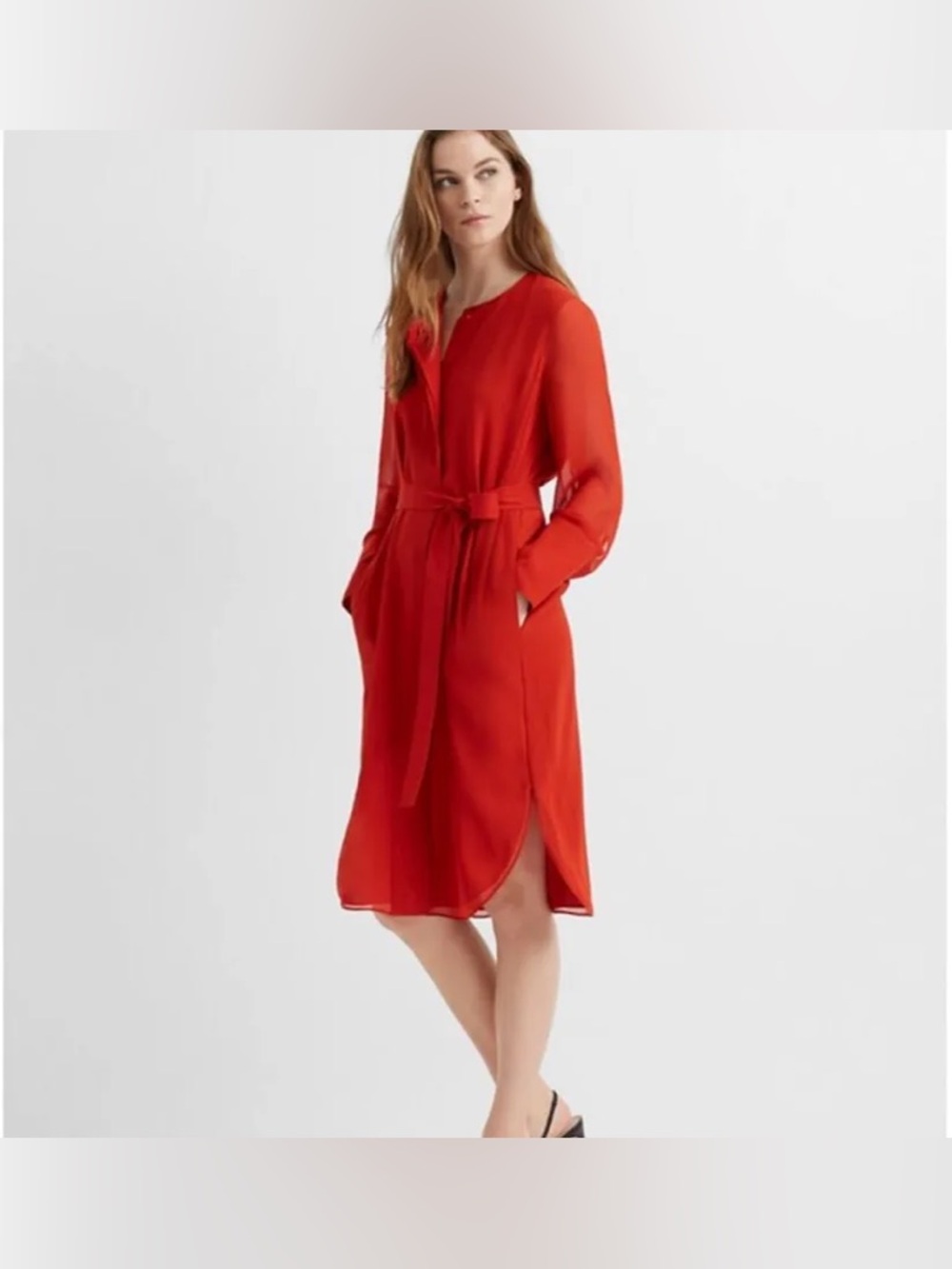 Club Monaco Silk Belted Dress